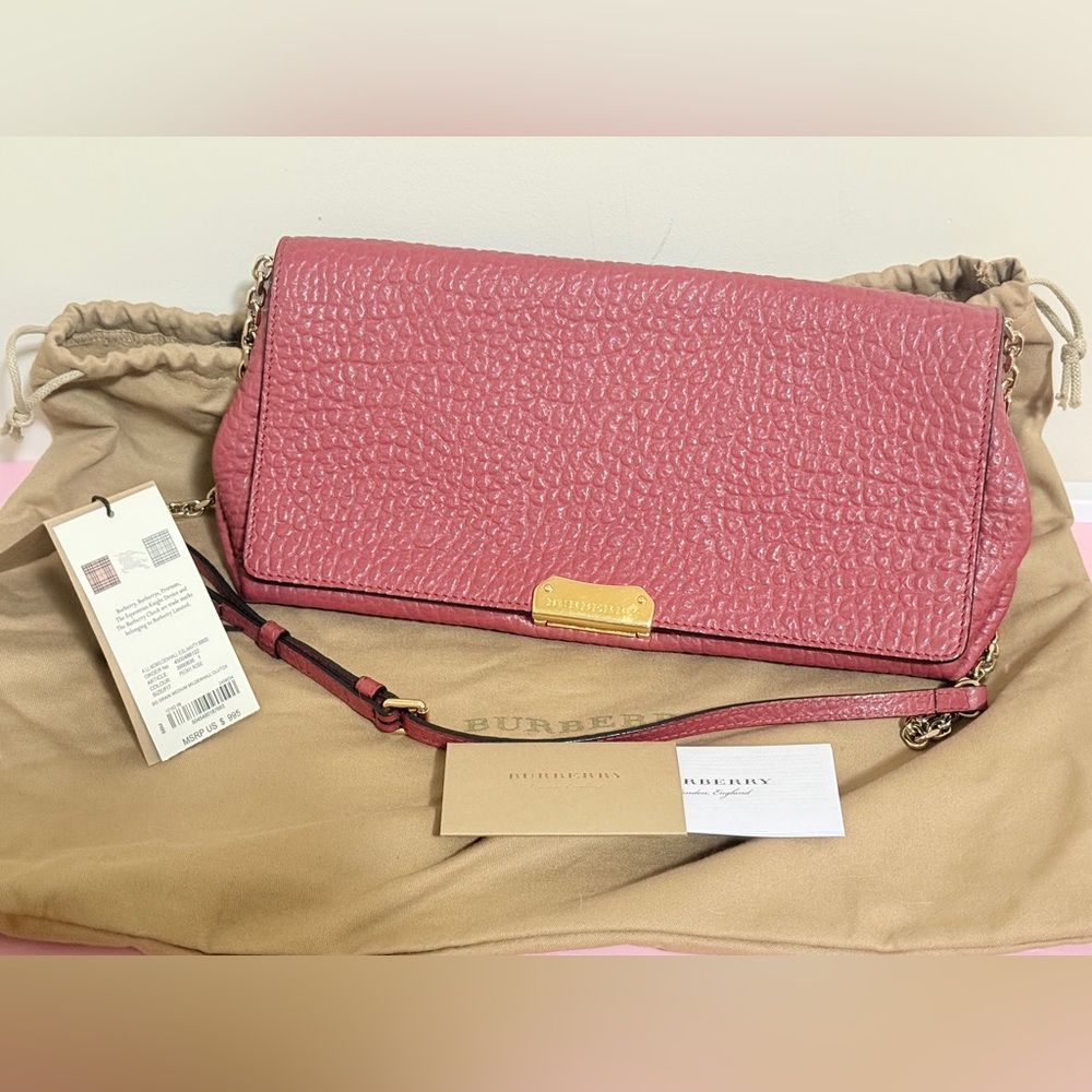 Authentic Burberry Pink Leather shoulder bag